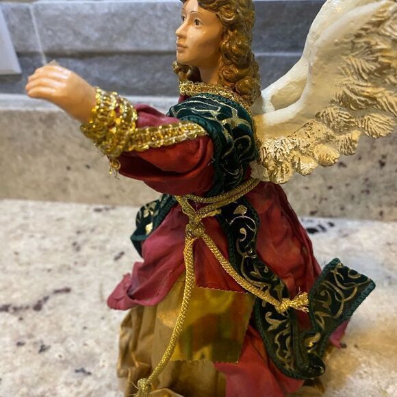 Vintage Paper Mache Christmas Angel Tree Topper - Picture 5 of 5